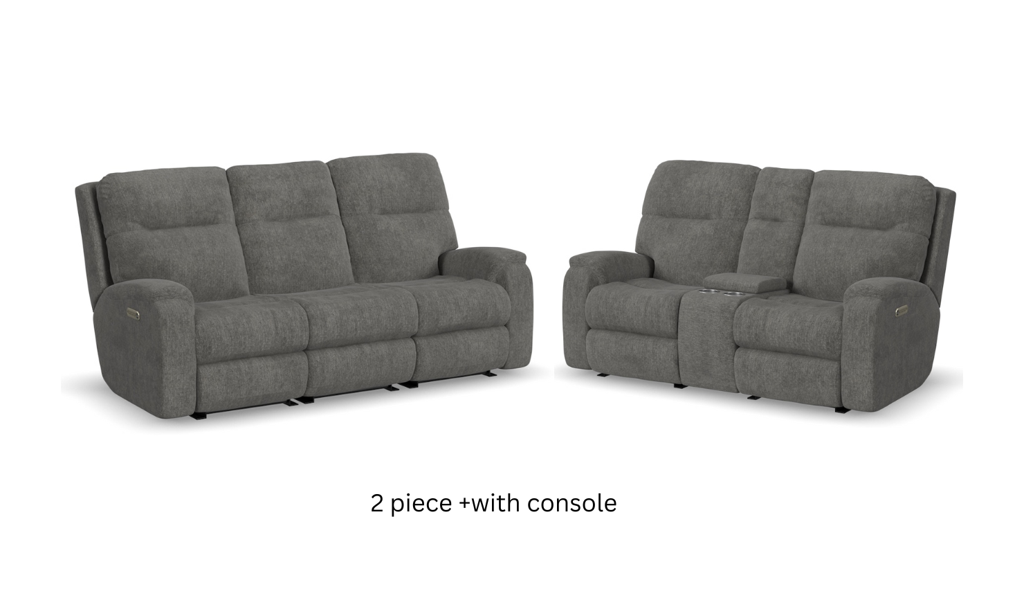 Flexsteel Penn Power Reclining Living Room Set in Fabric