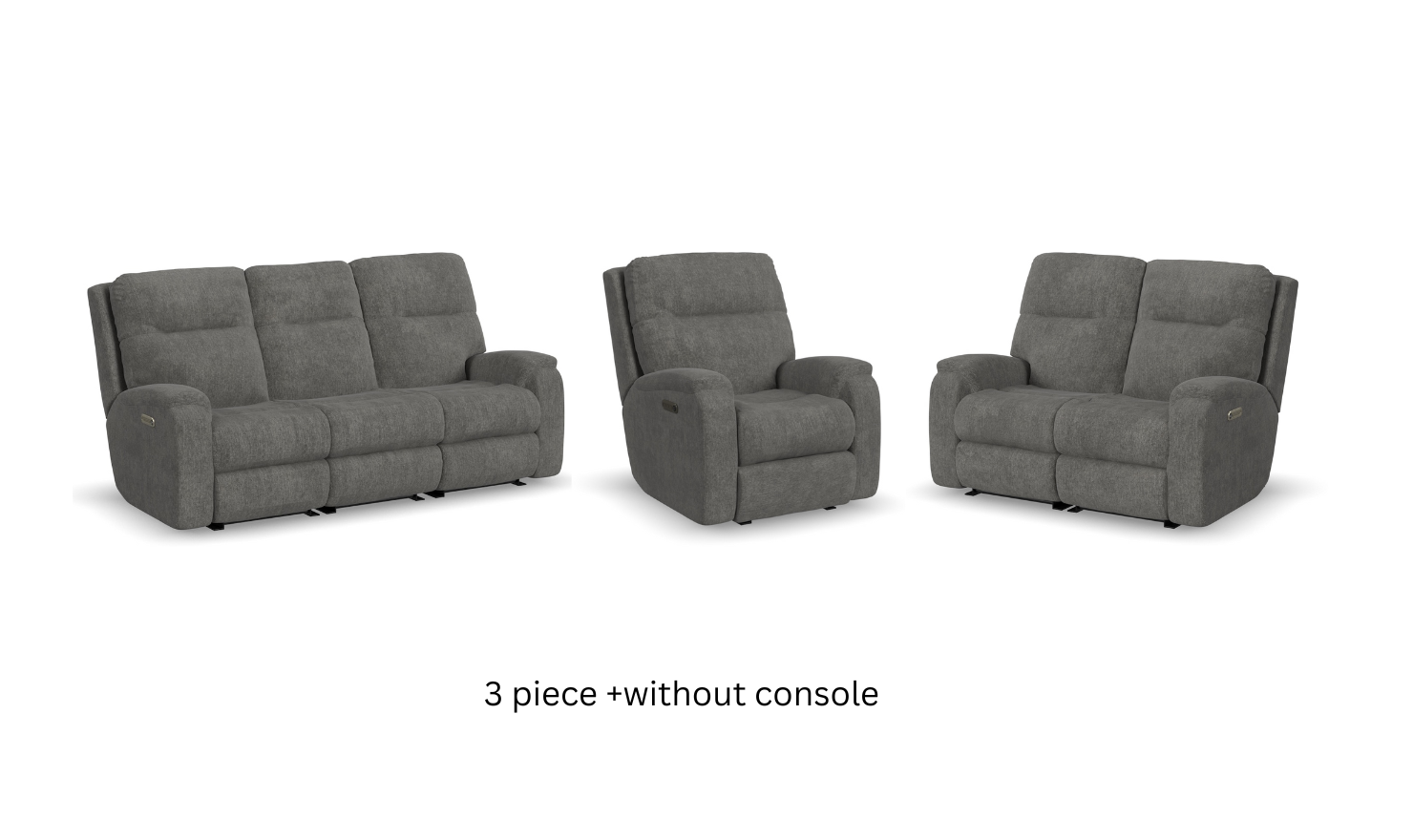 Flexsteel Penn Power Reclining Living Room Set in Fabric