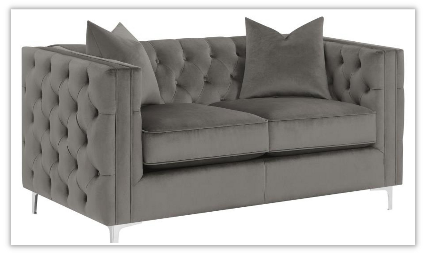 Phoebe Living Room Set In Brown