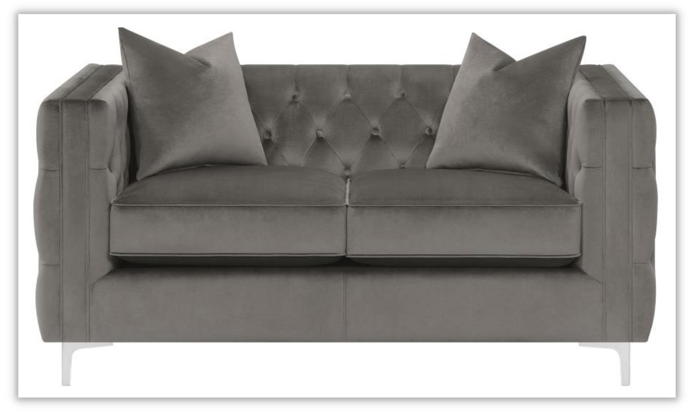 Phoebe Living Room Set In Brown