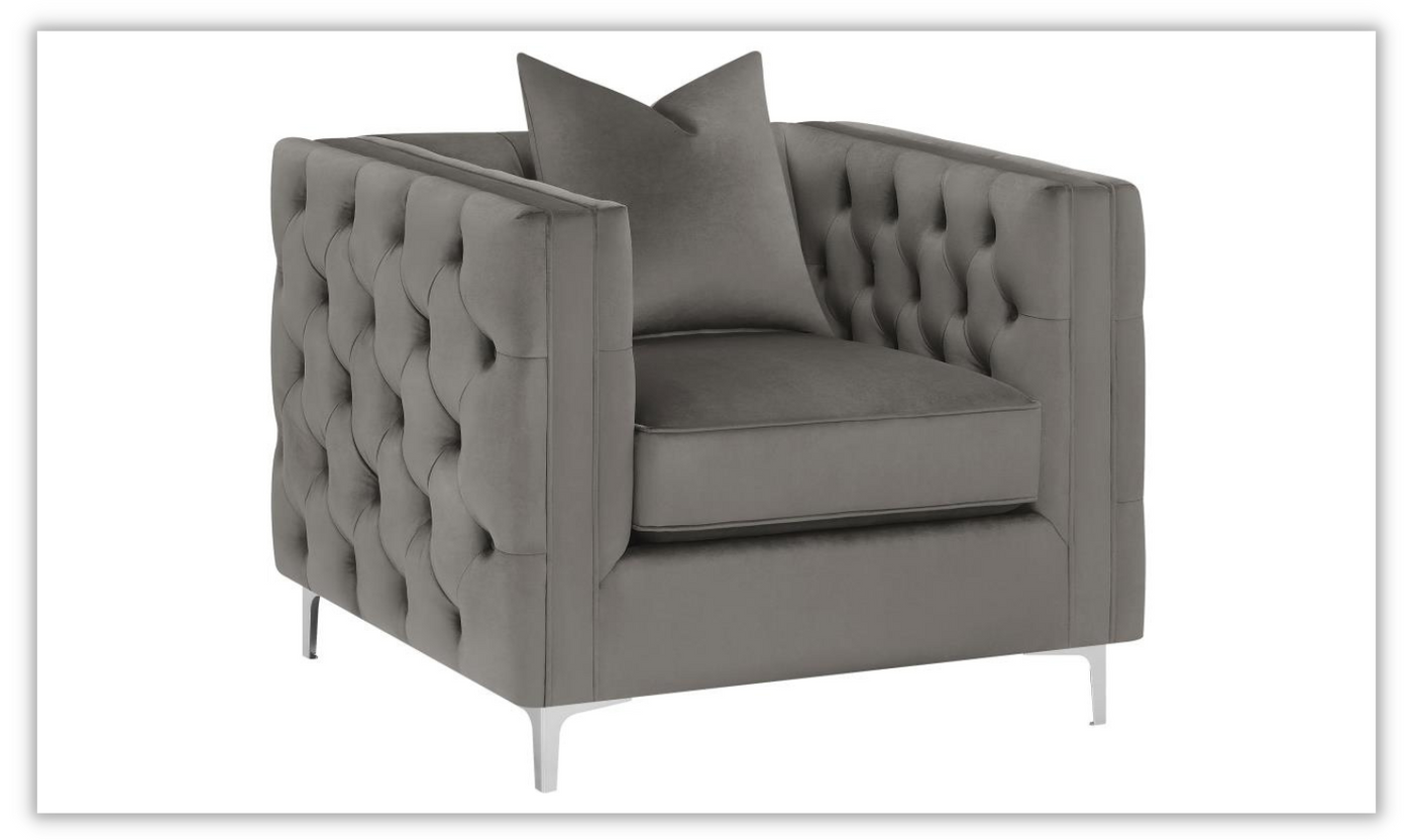 Phoebe Living Room Set In Brown