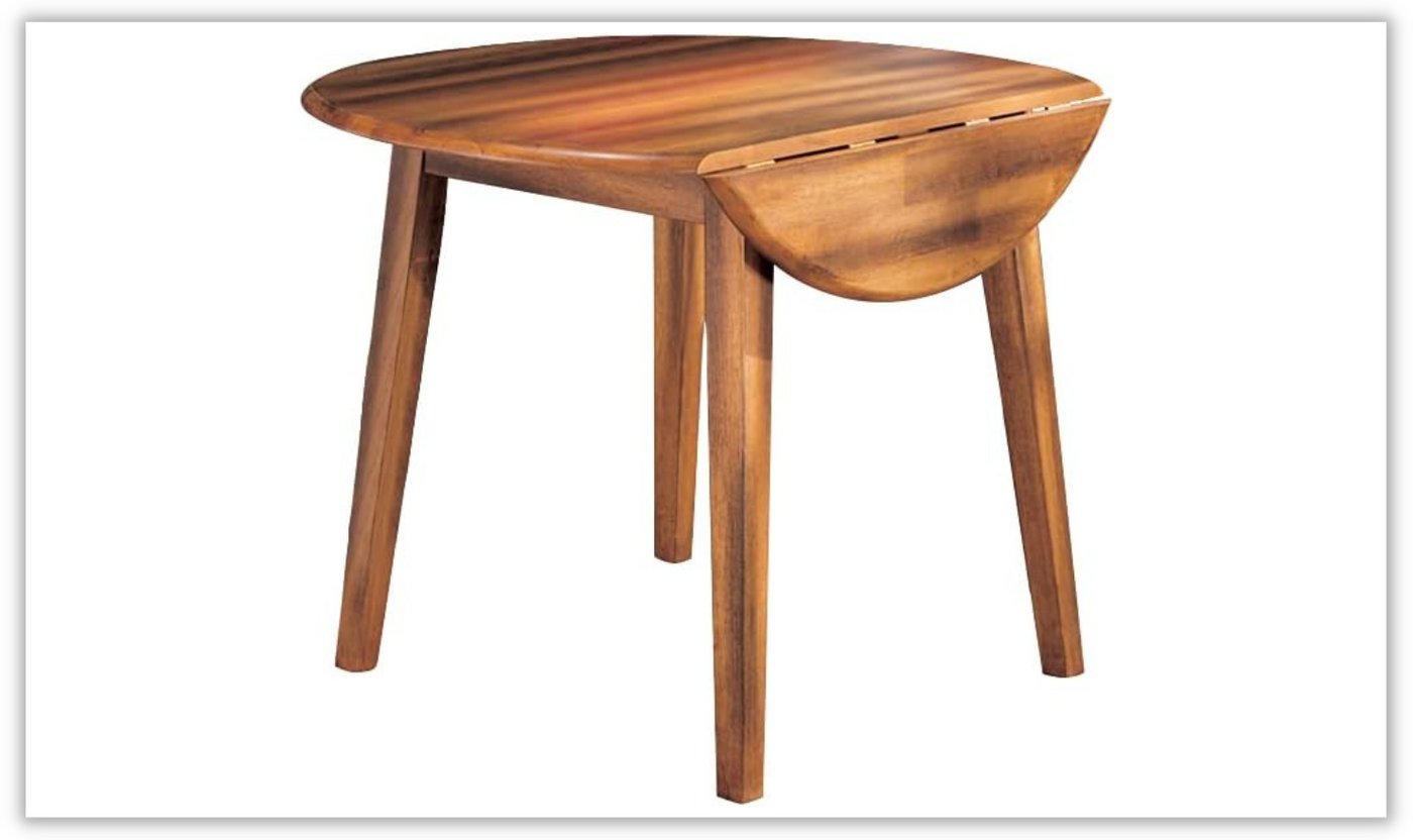 Berringer Wooden Drop Leaf Dining Table in Brown