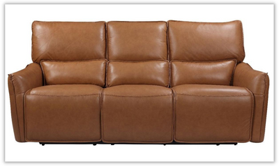 Portland Leather Sofa with Built-In USB Chargers