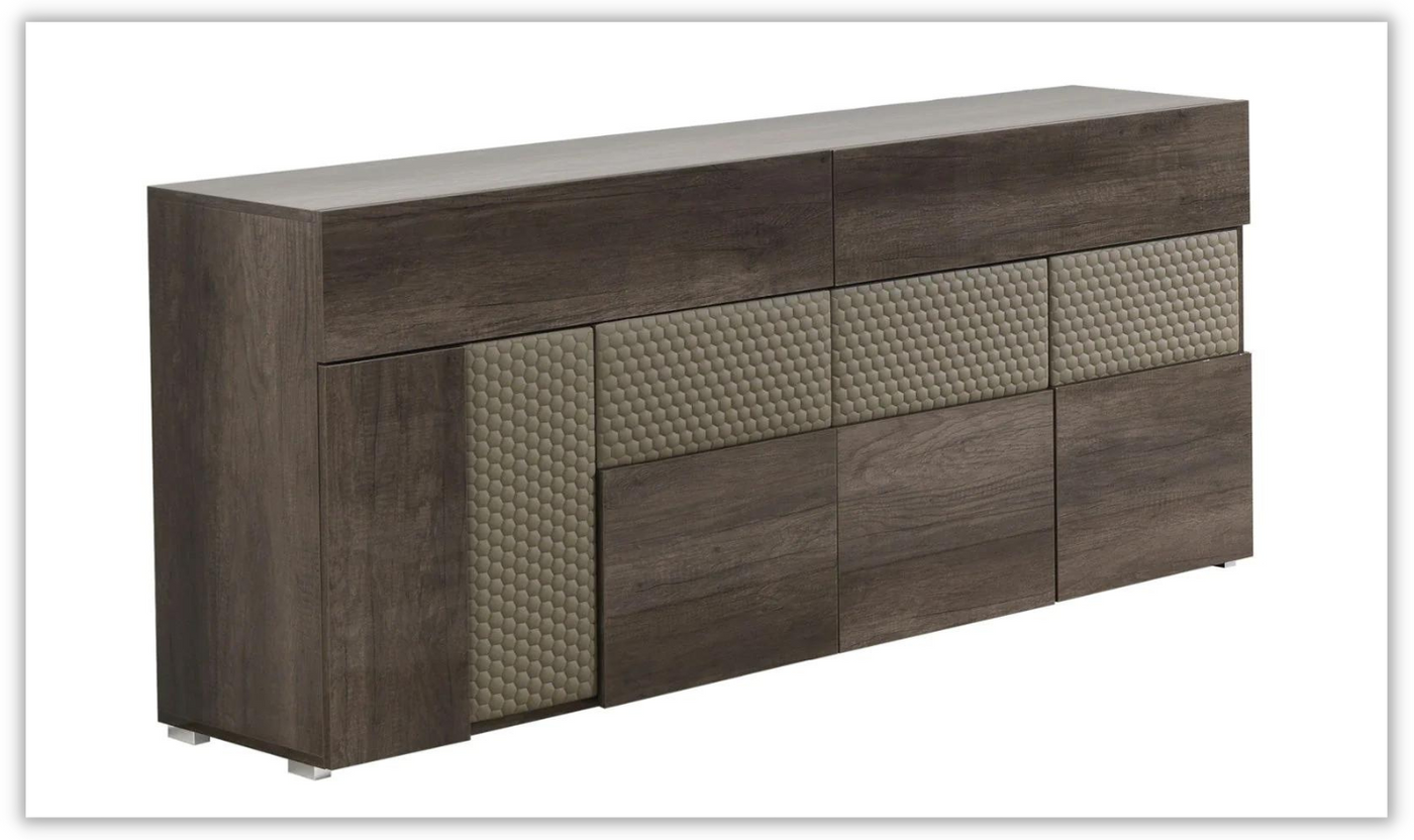 Portofino Premium 4-Drawer Wooden Buffet with Adjustable Shelf