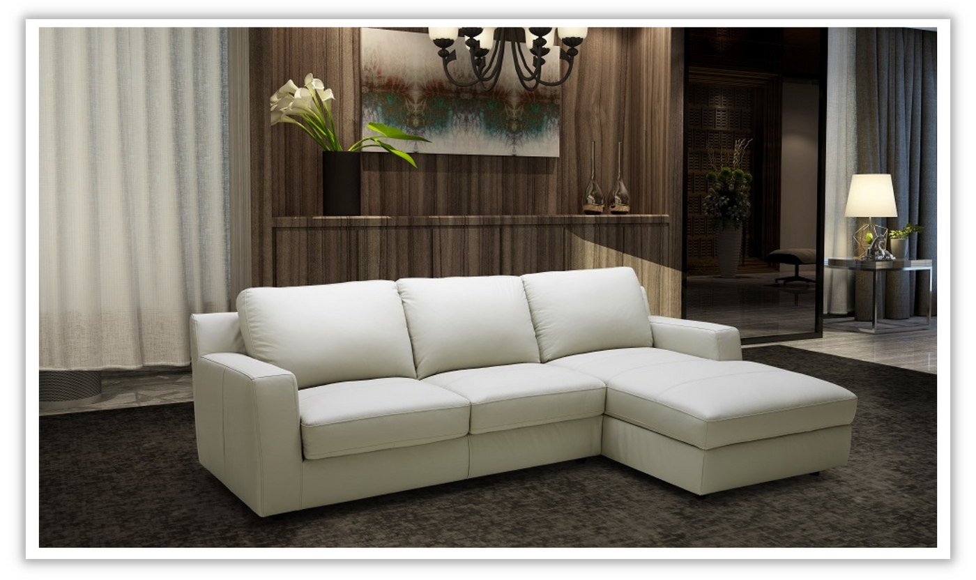 Presence 3-seater L-Shaped Leather Sleeper Sectional