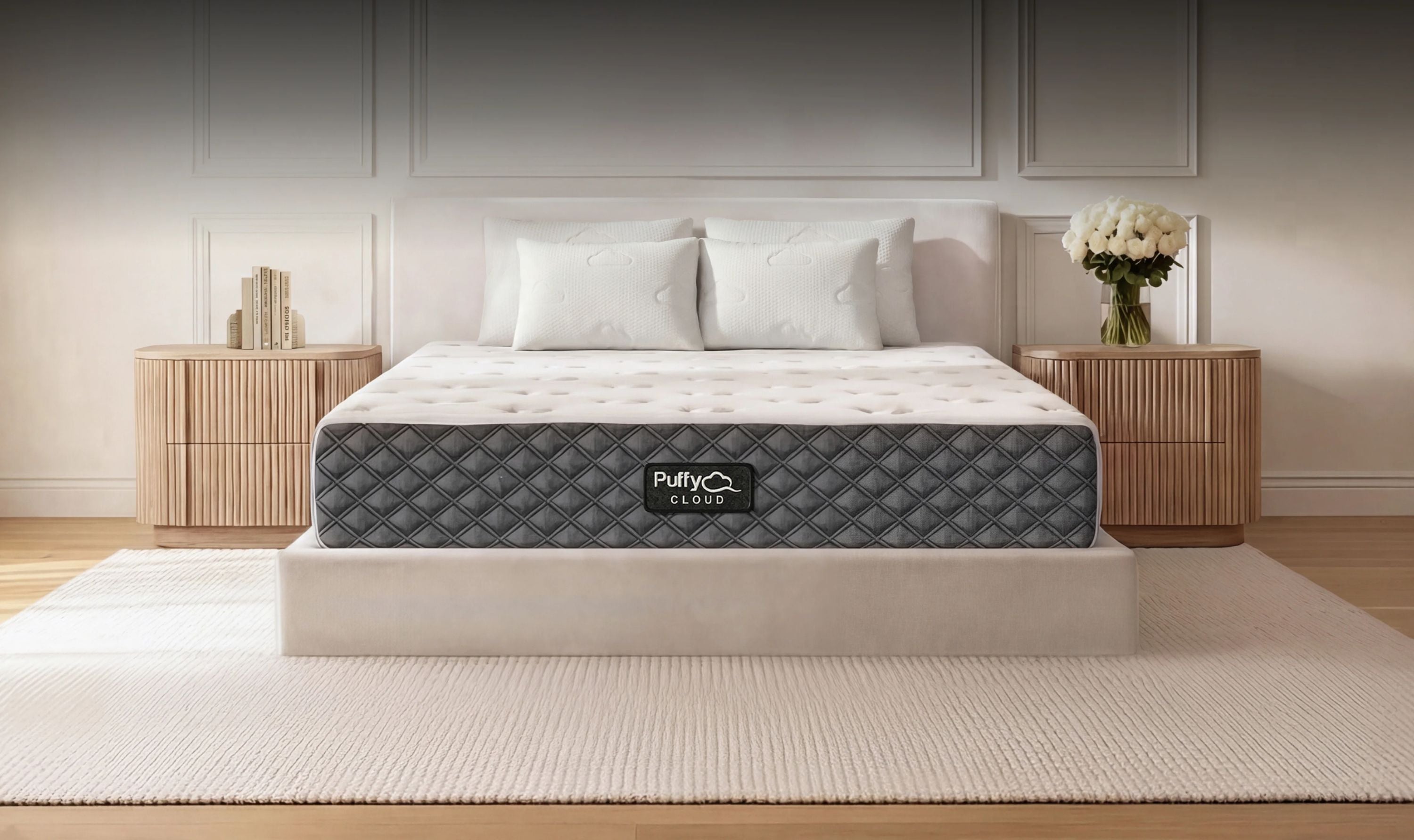 Puffy Cloud All-Foam Medium-Plush Mattress with Adjustable Base Compatible