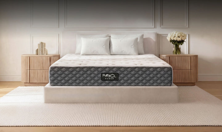 Puffy Cloud All-Foam Medium-Plush Mattress with Adjustable Base Compatible