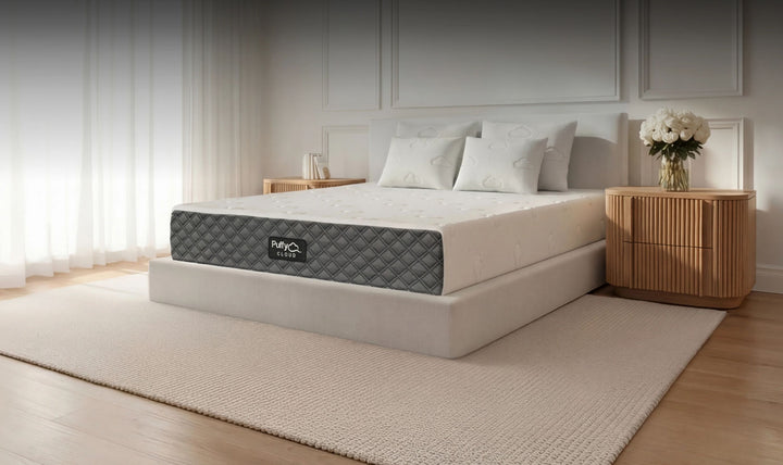 Puffy Cloud All-Foam Medium-Plush Mattress with Adjustable Base Compatible