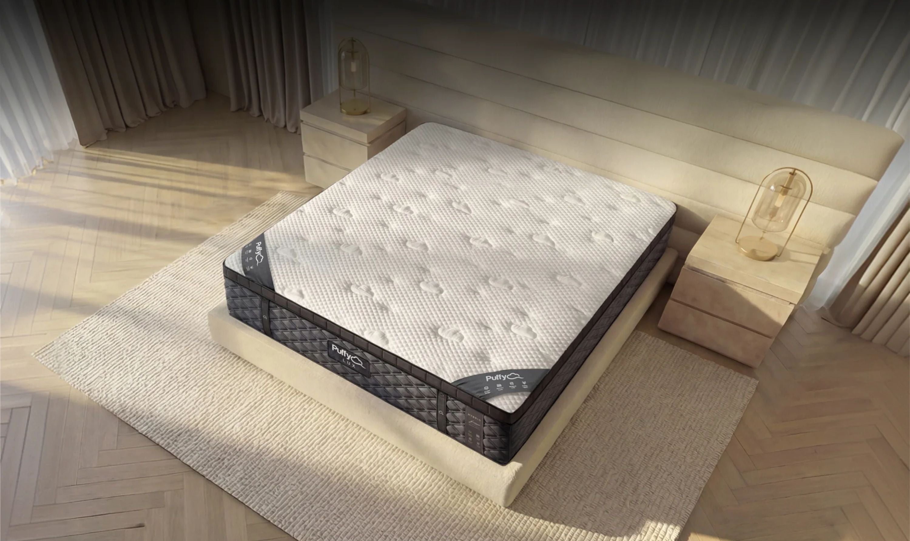 Puffy Lux Medium-Plush Mattress with Temperature-Regulating Foam