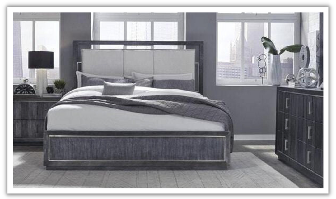 Pulaski Echo Bed with Upholstered Headboard Panel (King/Queen Size)-jennifer furniture