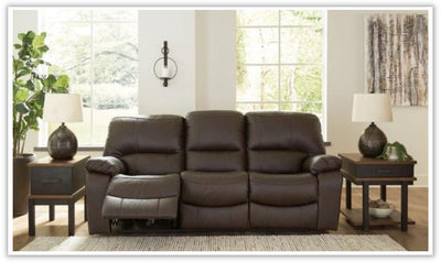 Leesworth Power Recliner Living Room Set in Dark Brown