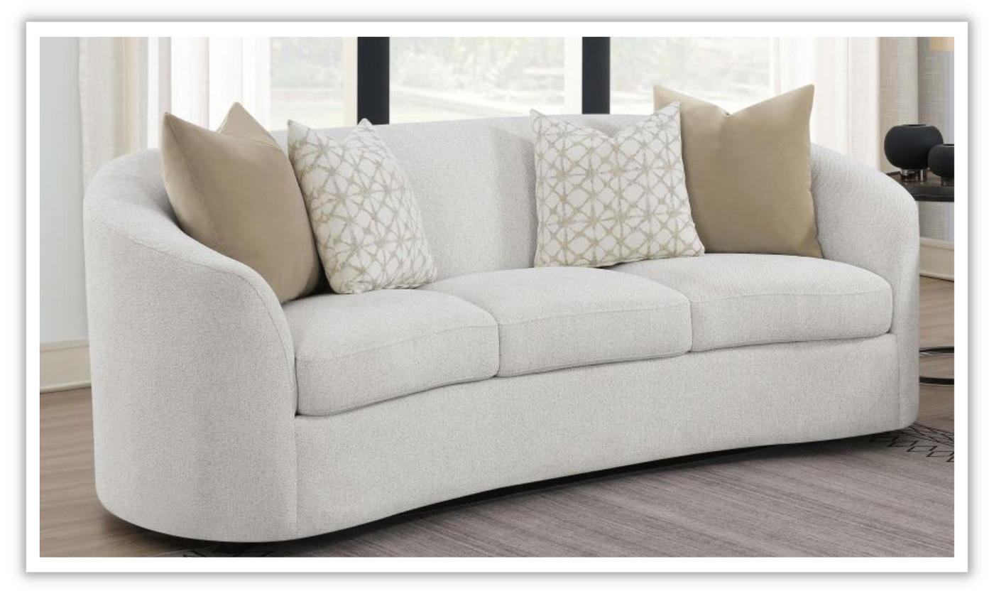 Buy Rainn Upholstered Sofa 3 Seater in Beige Online at Jennifer Furniture