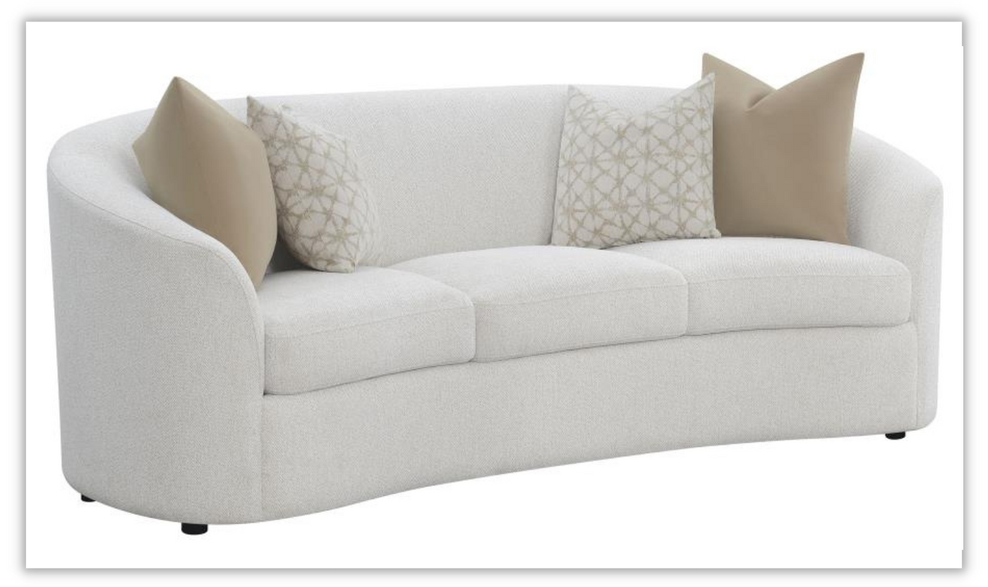 Buy Rainn Upholstered Sofa 3 Seater in Beige Online at Jennifer Furniture