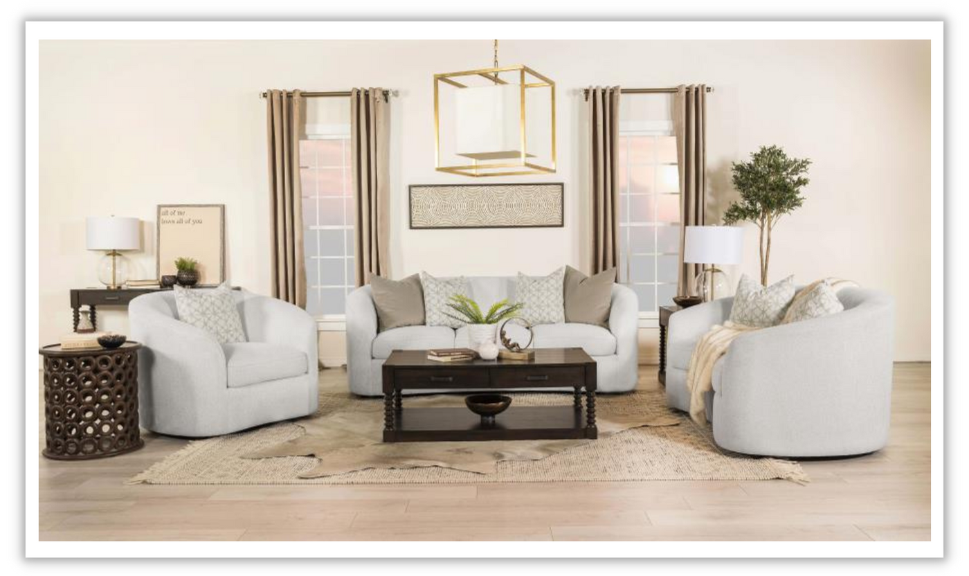 Buy Rainn Upholstered Loveseat 2 Seater in Beige Online at Jennifer Furniture