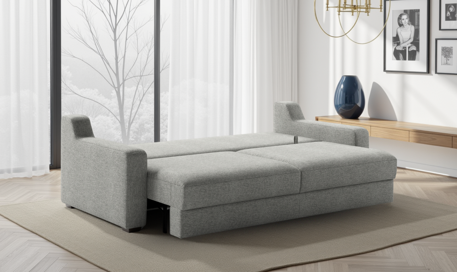 Luonto Meri Queen Queen Sleeper Sofa - Thumbnail 2