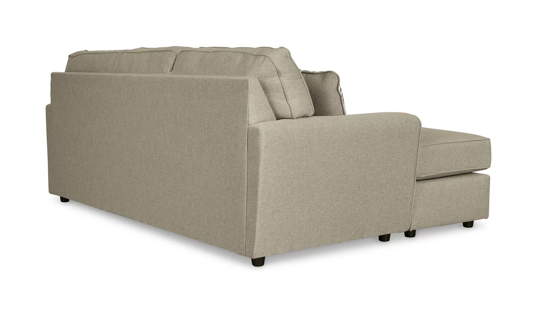 Renshaw L-Shaped Fabric Sofa Chaise In Pebble