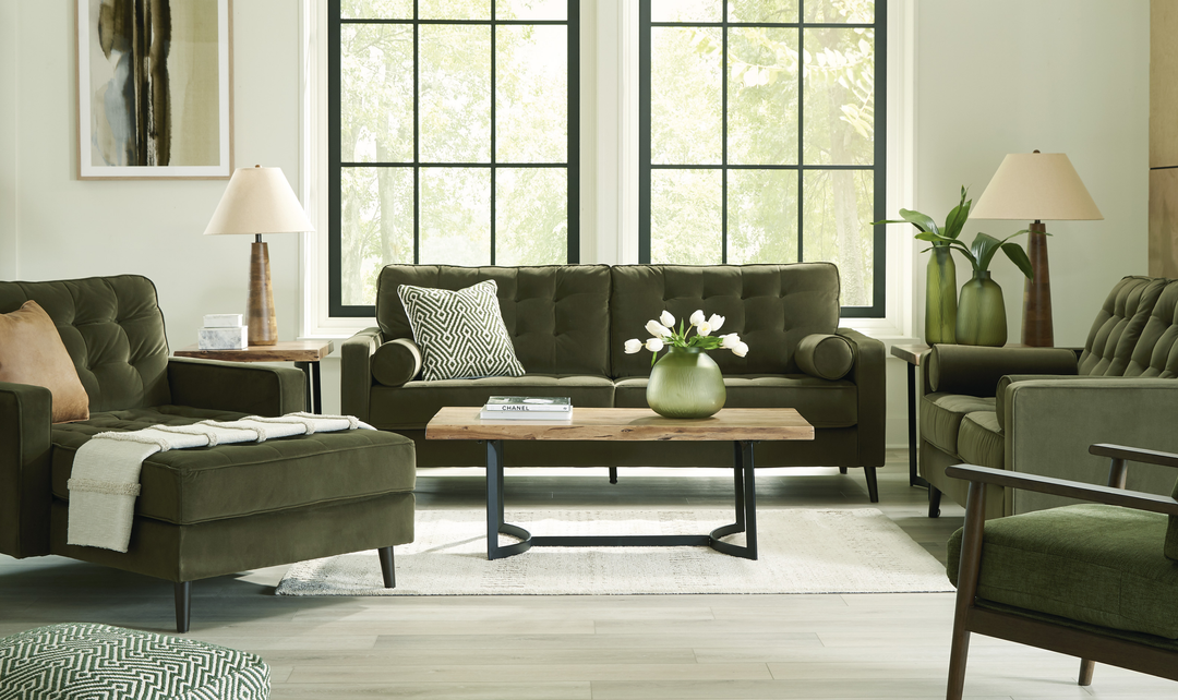 Modern Heritage Reveon Lakes Fabric Sofa with Tapered Legs
