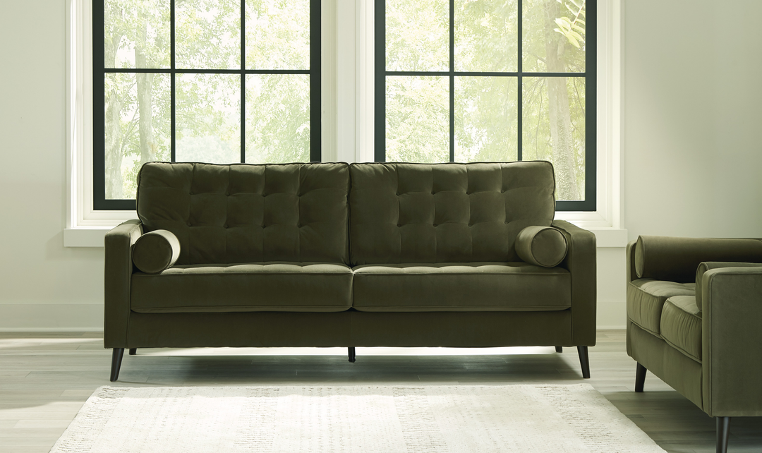 Modern Heritage Reveon Lakes Fabric Sofa with Tapered Legs