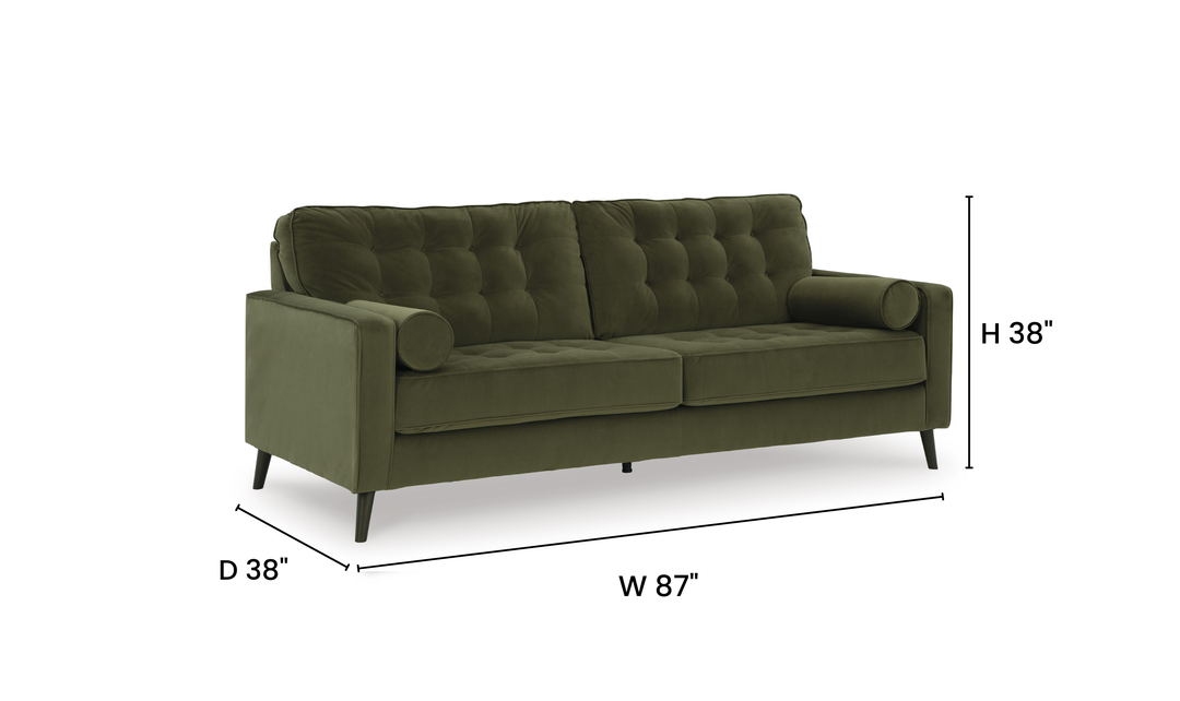 Modern Heritage Reveon Lakes Fabric Sofa with Tapered Legs