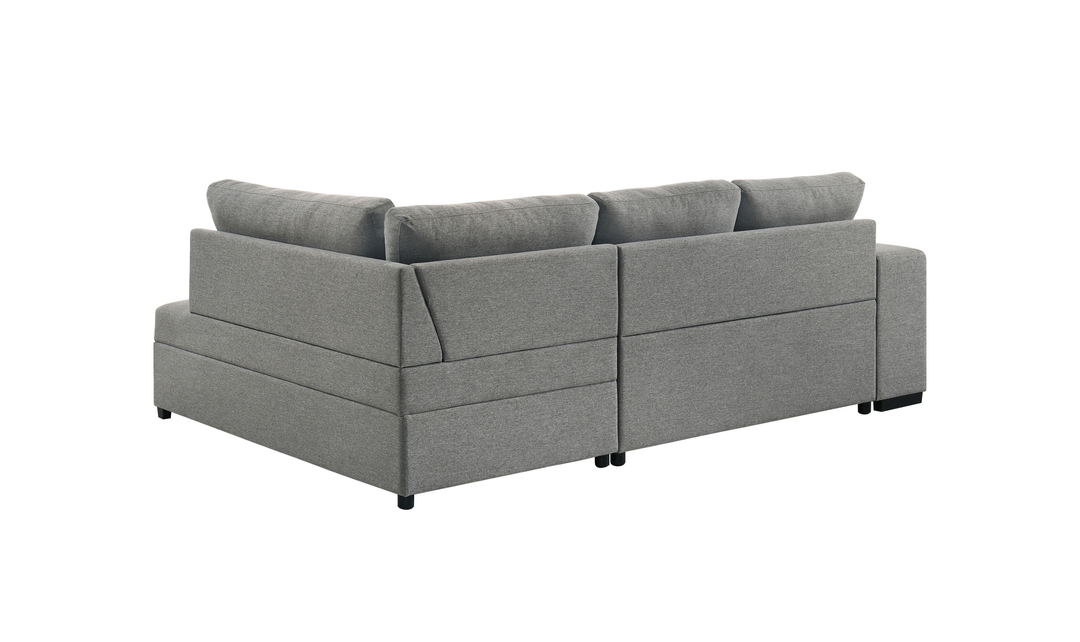 Modern Heritage Roanne Fabric Sleeper Sectional Sofa With Two Footstools - Jennifer Furniture