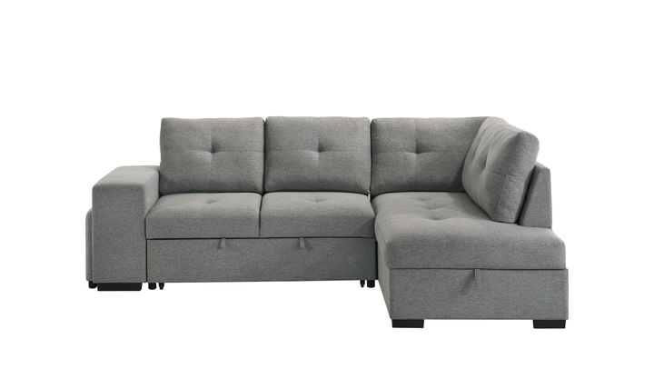 Modern Heritage Roanne Fabric Sleeper Sectional Sofa With Two Footstools - Jennifer Furniture