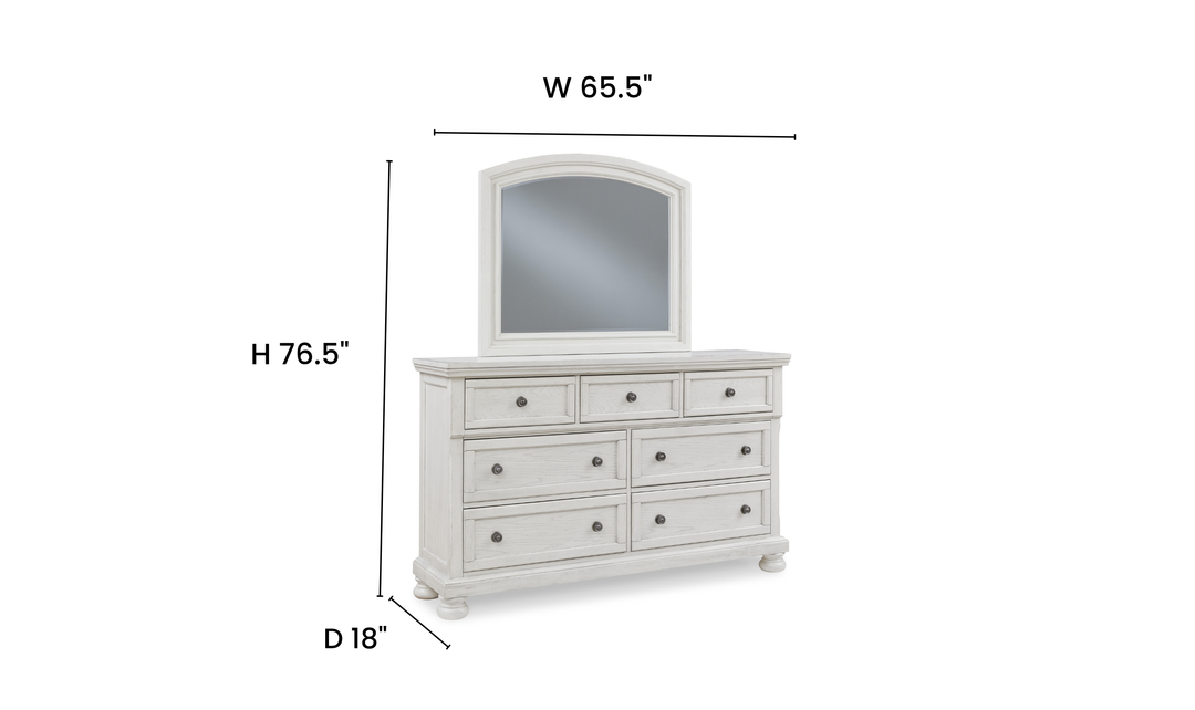 Modern Heritage Robbinsdale Dresser and Mirror - Jennifer Furniture