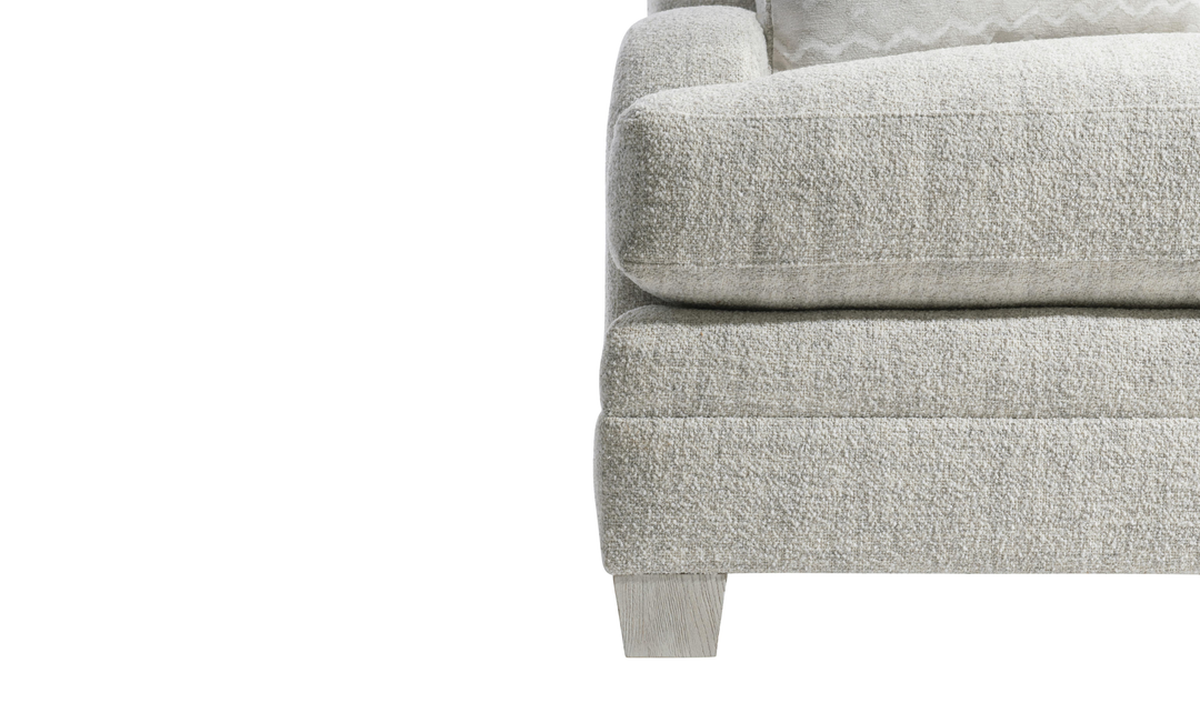 Bernhardt Rollins Fabric Chair With Shaped Track Arm and Throw Pillow - Jennifer Furniture
