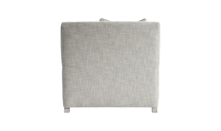 Bernhardt Rollins Fabric Chair With Shaped Track Arm and Throw Pillow
