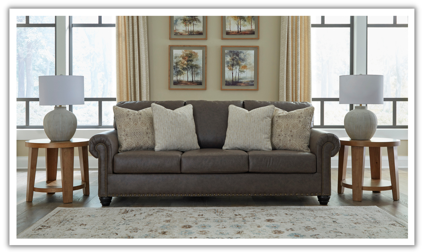 Roxmere 3 Seater Queen Sofa Sleeper WIth Memory Foam Mattresses-jennifer furniture