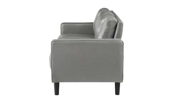 Modern Heritage Ruth 3 Seater Stationary Sofa With Track Arm In Fabric & Leather