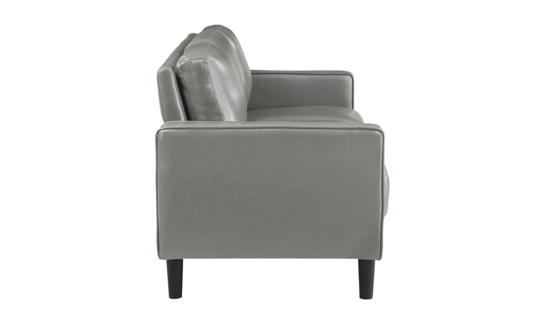 Modern Heritage Ruth 3 Seater Stationary Sofa With Track Arm In Fabric & Leather