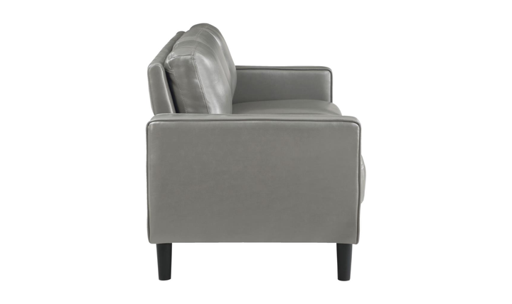 Modern Heritage Ruth 3 Seater Stationary Sofa With Track Arm In Fabric & Leather