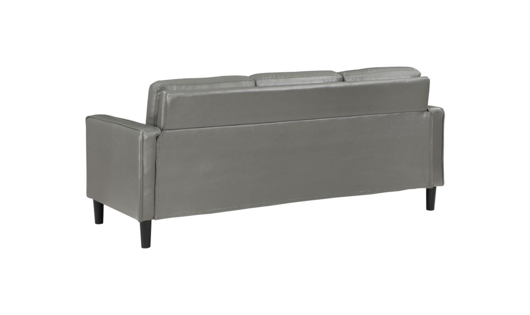 Modern Heritage Ruth 3 Seater Stationary Sofa With Track Arm In Fabric & Leather