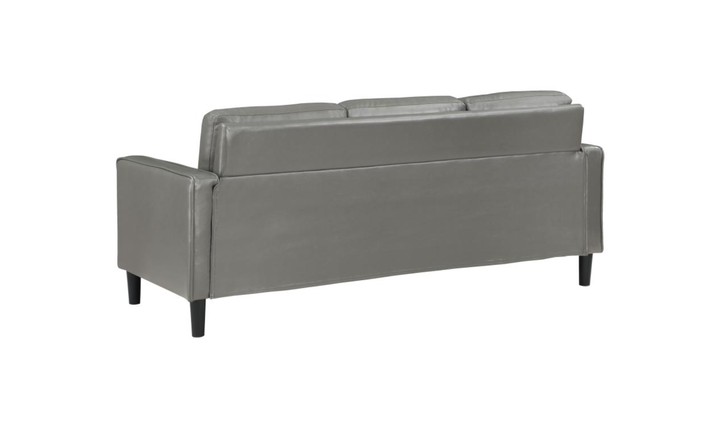 Modern Heritage Ruth 3 Seater Stationary Sofa With Track Arm In Fabric & Leather