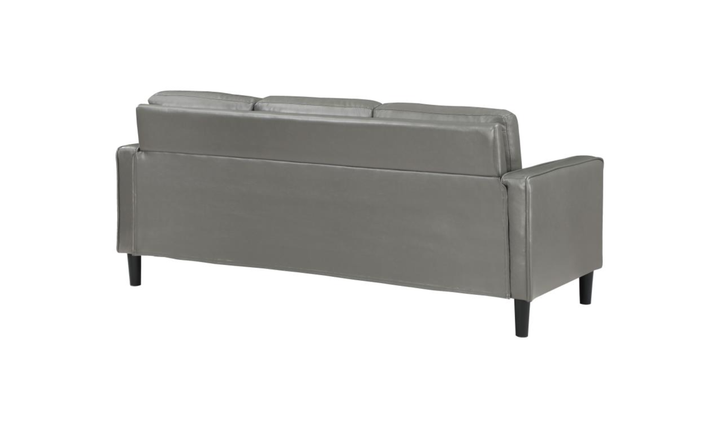 Modern Heritage Ruth 3 Seater Stationary Sofa With Track Arm In Fabric & Leather