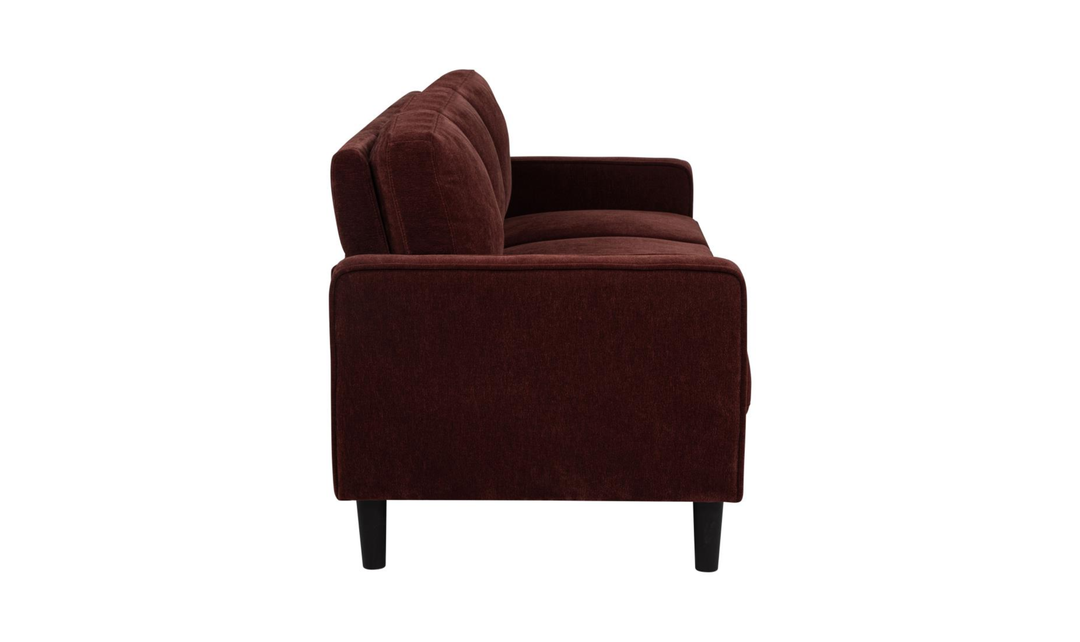 Modern Heritage Ruth 3 Seater Stationary Sofa With Track Arm In Fabric & Leather