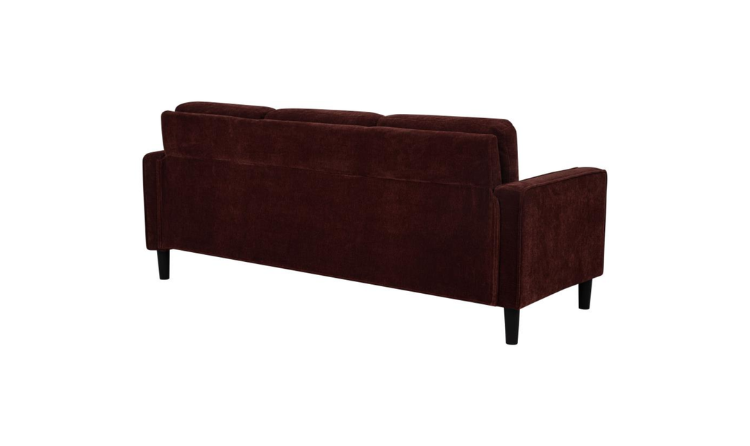 Modern Heritage Ruth 3 Seater Stationary Sofa With Track Arm In Fabric & Leather