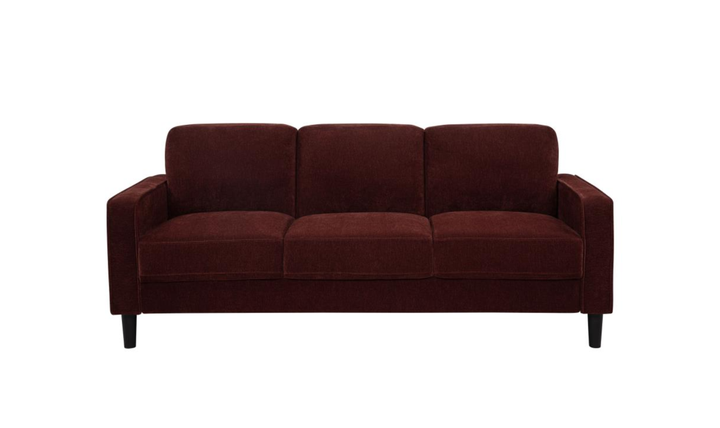Modern Heritage Ruth 3 Seater Stationary Sofa With Track Arm In Fabric & Leather