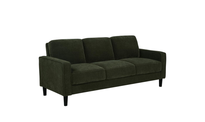 Modern Heritage Ruth 3 Seater Stationary Sofa With Track Arm In Fabric & Leather