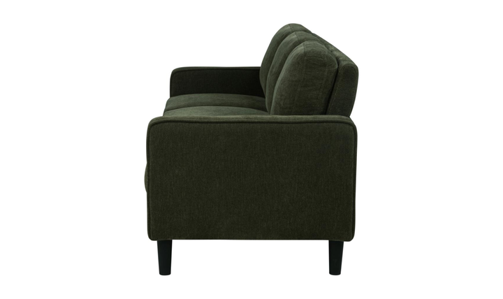 Modern Heritage Ruth 3 Seater Stationary Sofa With Track Arm In Fabric & Leather