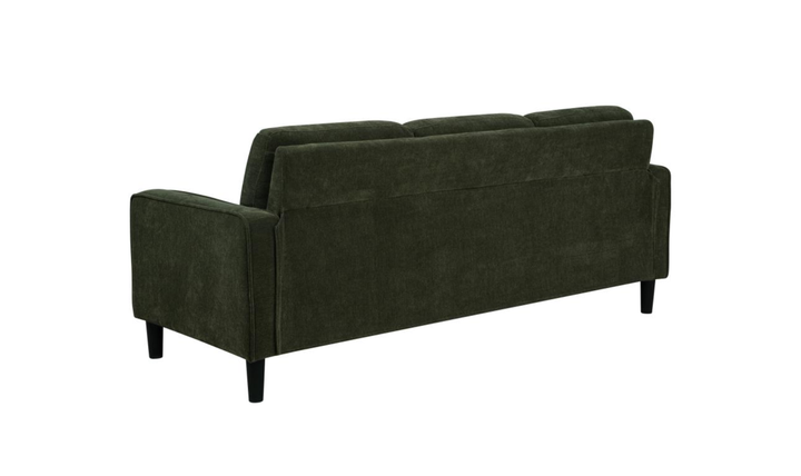 Modern Heritage Ruth 3 Seater Stationary Sofa With Track Arm In Fabric & Leather