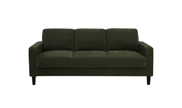 Modern Heritage Ruth 3 Seater Stationary Sofa With Track Arm In Fabric & Leather
