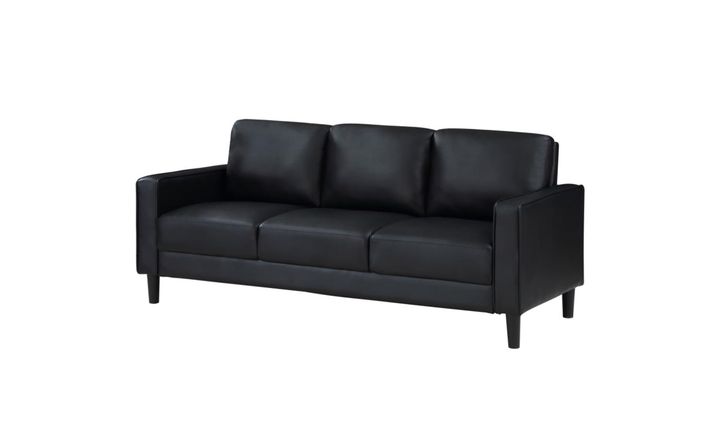 Modern Heritage Ruth 3 Seater Stationary Sofa With Track Arm In Fabric & Leather