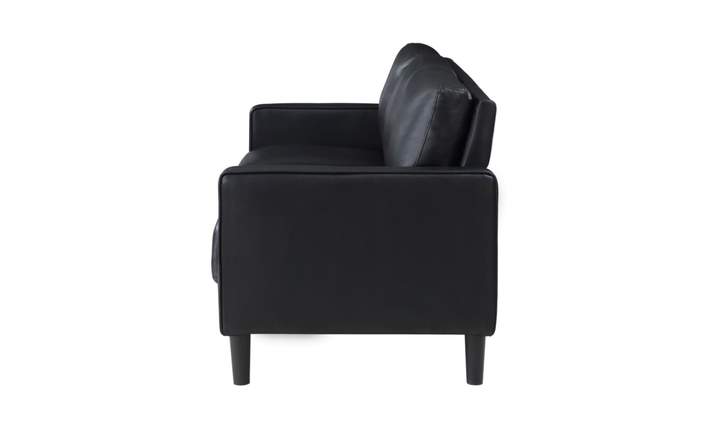 Modern Heritage Ruth 3 Seater Stationary Sofa With Track Arm In Fabric & Leather