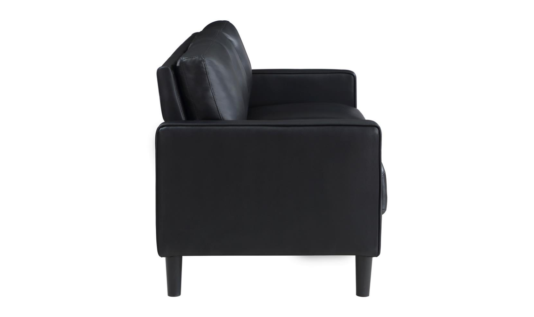 Modern Heritage Ruth 3 Seater Stationary Sofa With Track Arm In Fabric & Leather