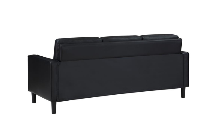 Modern Heritage Ruth 3 Seater Stationary Sofa With Track Arm In Fabric & Leather