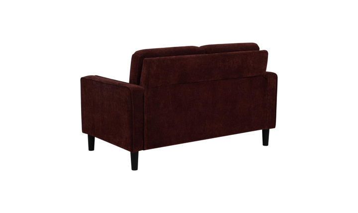 Modern Heritage Ruth Loveseat With Track Arm In Fabric and Leather
