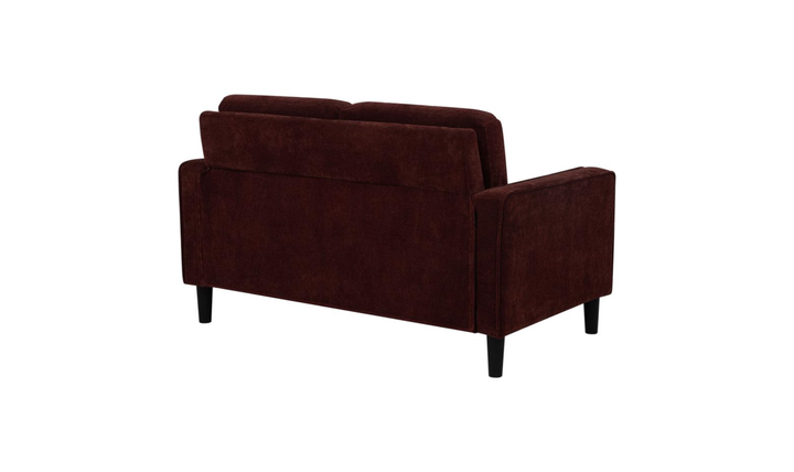 Modern Heritage Ruth Loveseat With Track Arm In Fabric and Leather