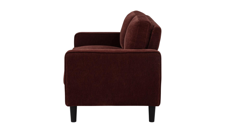 Modern Heritage Ruth Loveseat With Track Arm In Fabric and Leather