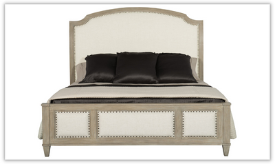 Bernhardt Santa Barbara Light Brown Fabric Upholstered King Bed